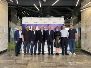 Viterbi's leadership visits the American University of Armenia (AUA) where USC Viterbi’s leadership met with interim President Armen Kiureghian, and the Dean of Science and Engineering Aram Hajian.