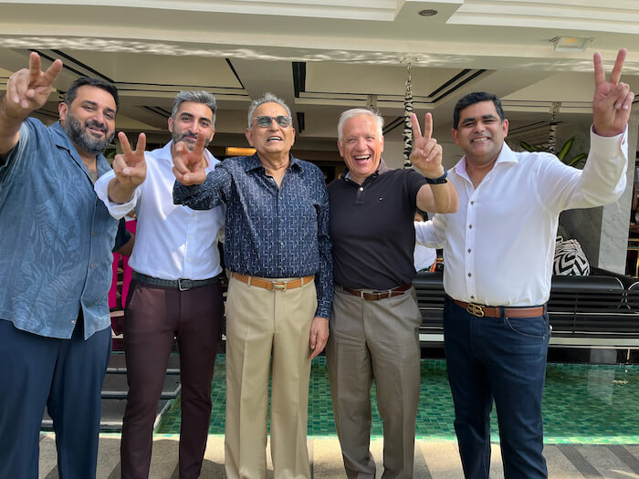 (Left to right) Sandeep Tandon, Sudeep Tandoon, Ml Tandon, USC Viterbi Dean Yannis C. Yortsos And Jaideep Tandon (Photo/Sudha Kumar)