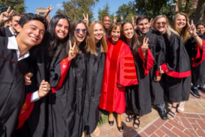 Students celebrate with Carol L. Folt at her inauguration