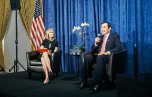 USC Annenberg Dean Willow Bay interviews former President of Taiwan Dr. Ma Ying-jeou. 